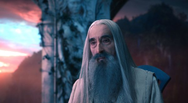 Christopher Lee portrayed Saruman in The Lord of the Rings franchise