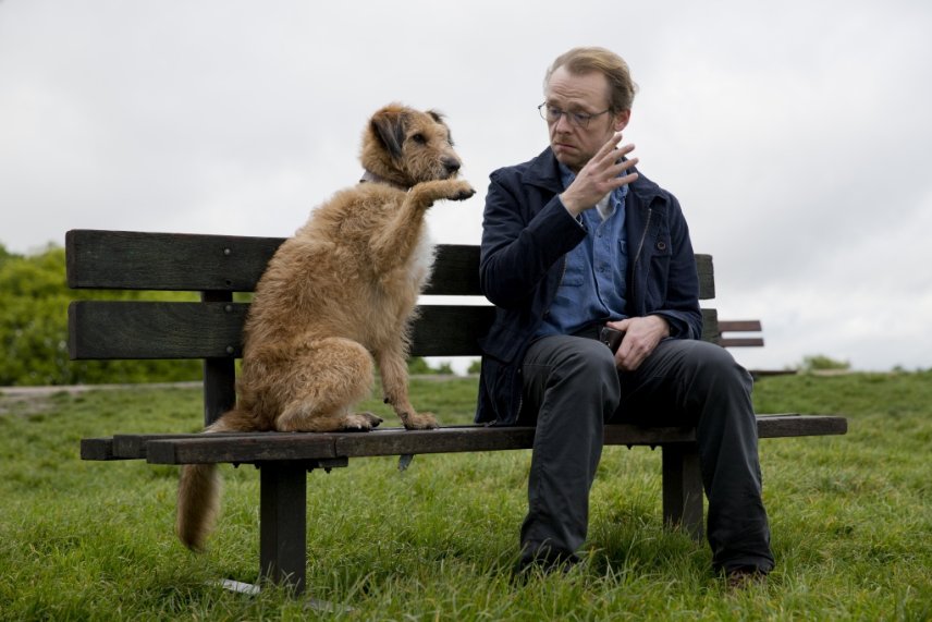 Robin Williams (voice) and Simon Pegg. Copyright: Giles Keyte