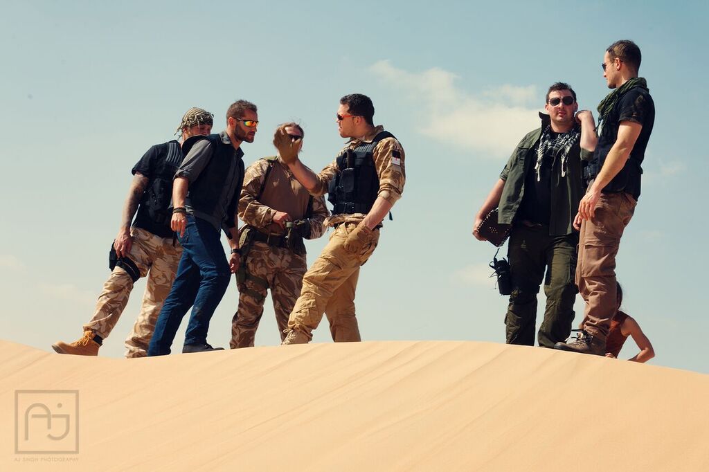 Jamie Chambers in desert