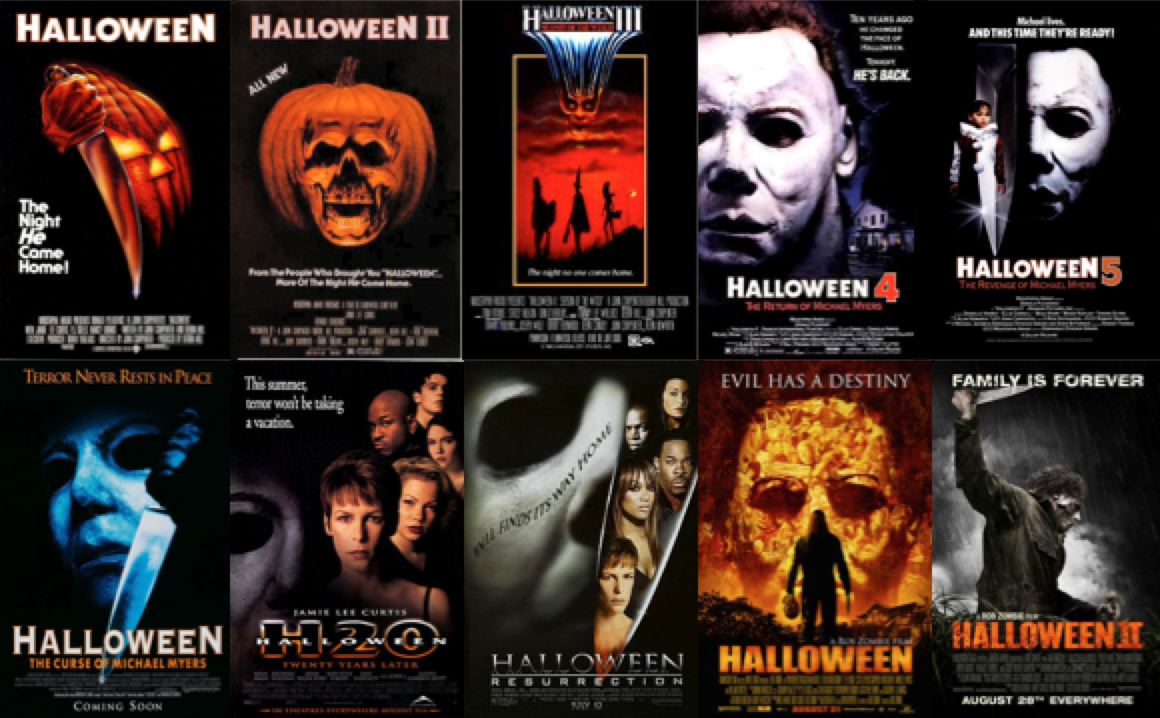 Halloween series film posters