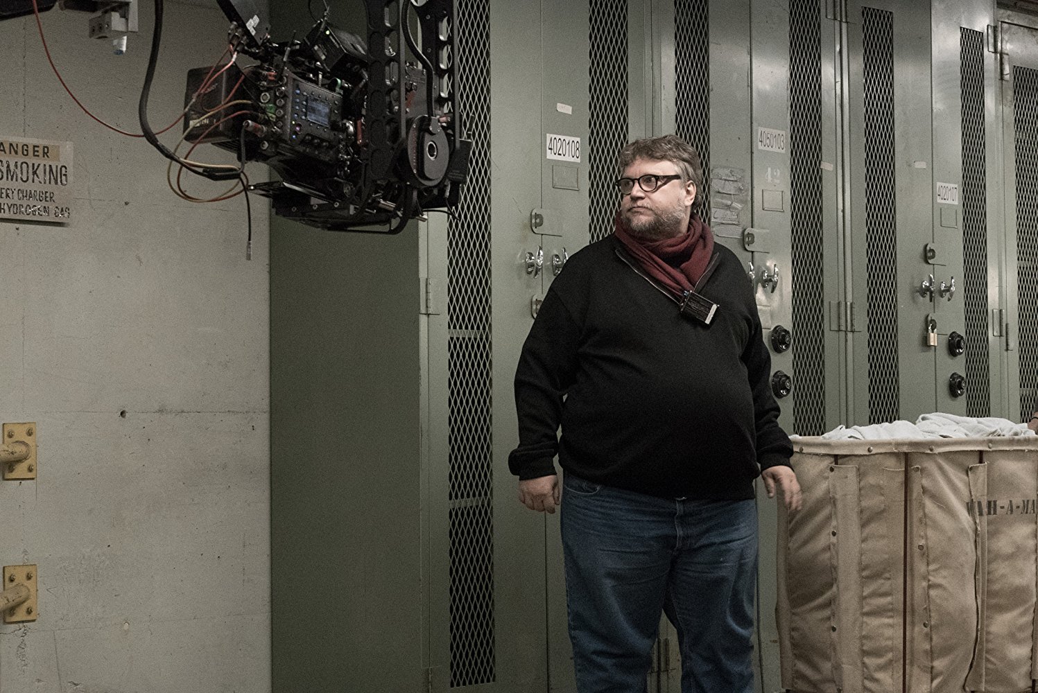 Guillermo del Toro on the set of Shape of Water