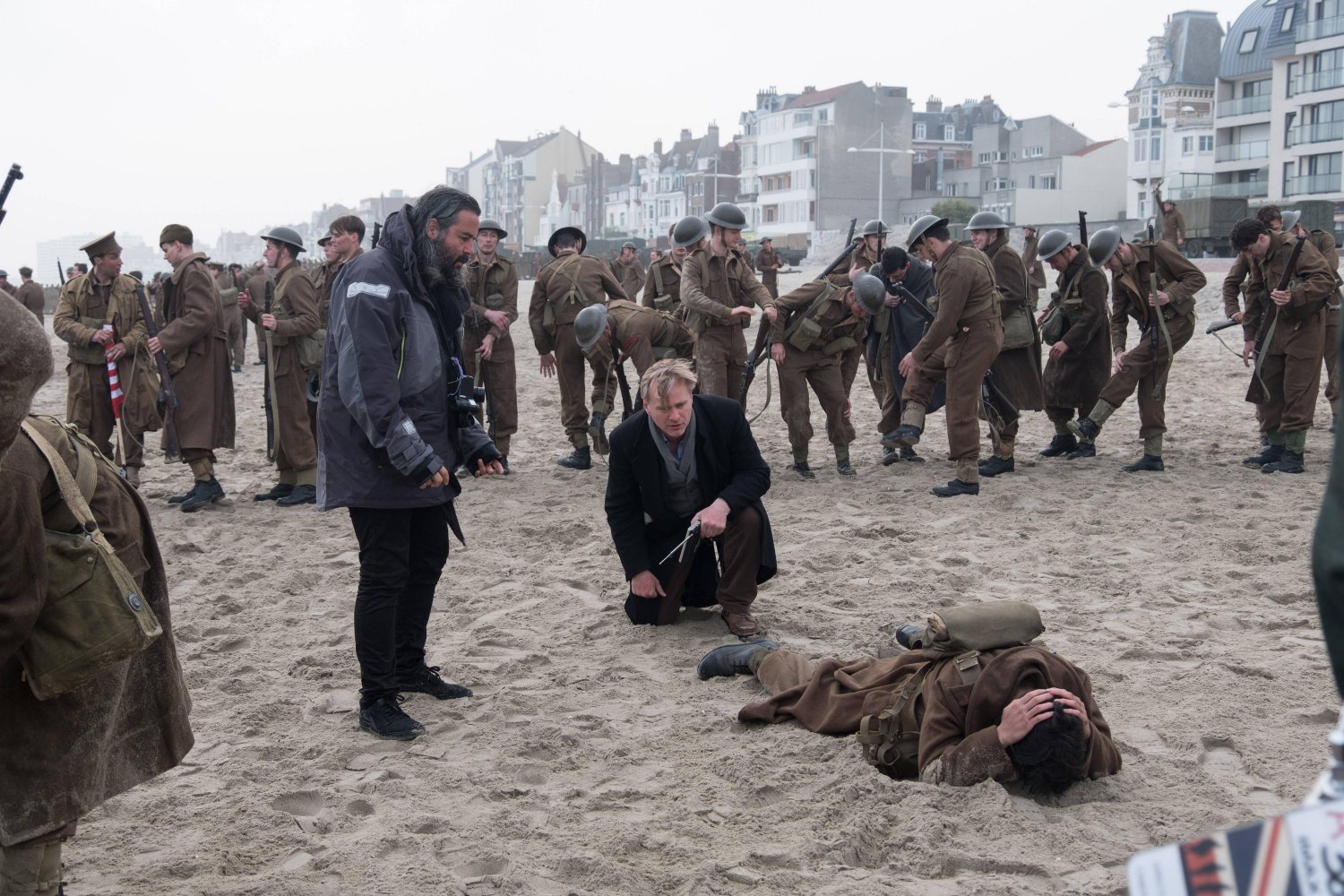 Christopher Nolan on Dunkirk set