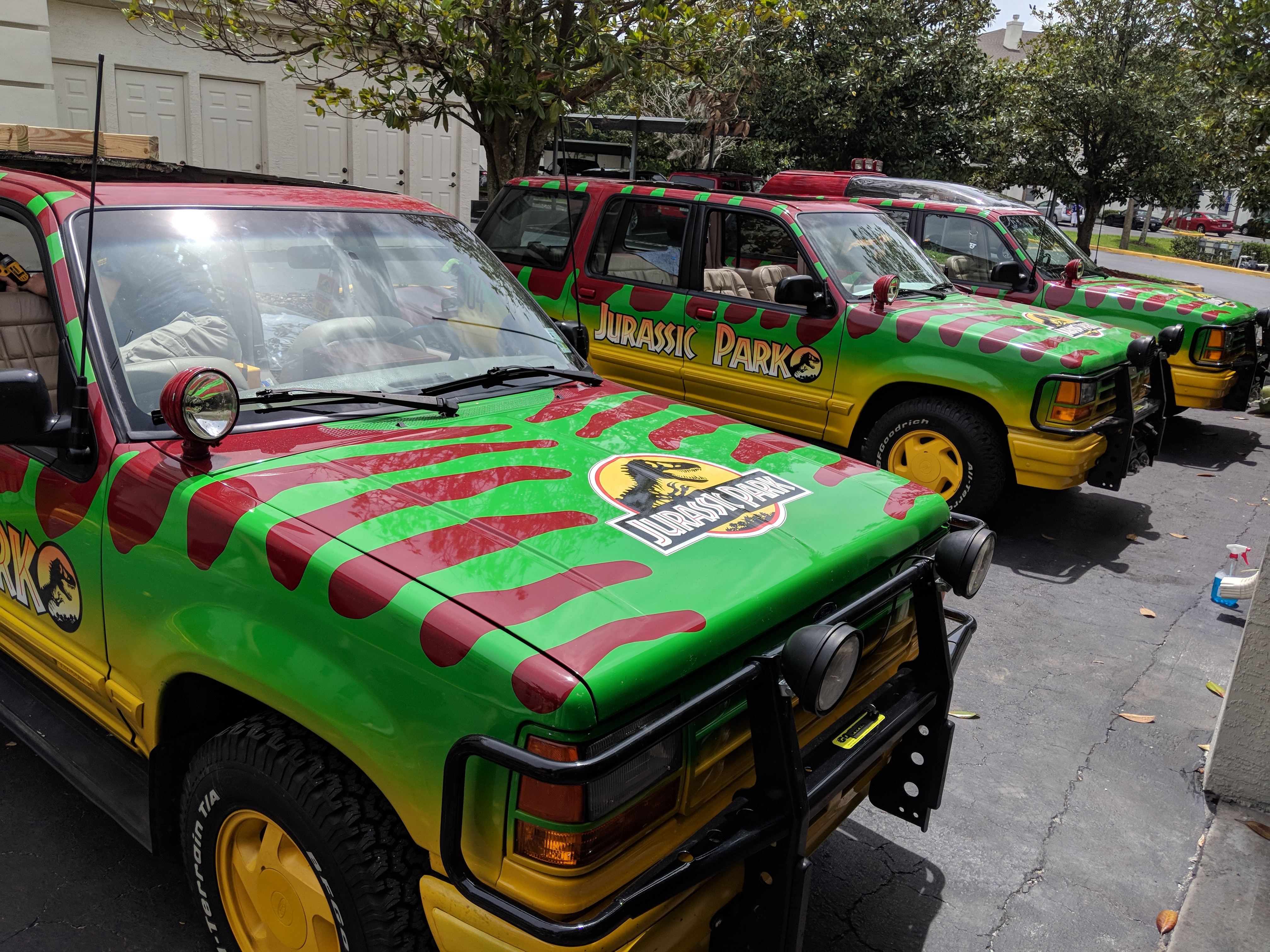 Ford Explorers from Jurassic Park