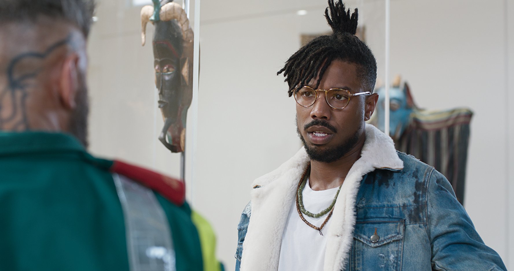 Michael B Jordan in Black Panther