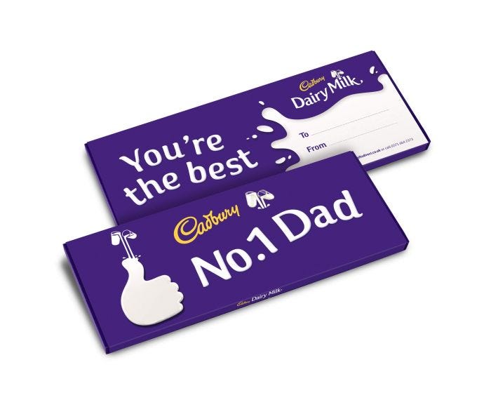 Cadbury personalised dairy milk