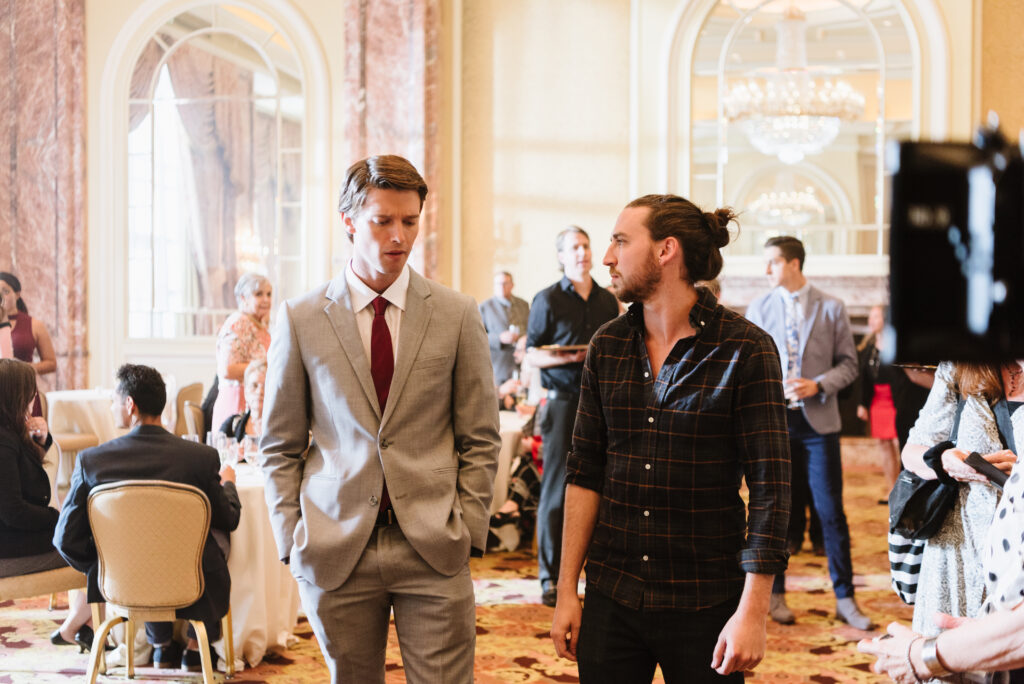Patrick Schwarzenegger and Seth Savoy in Echo Boomers